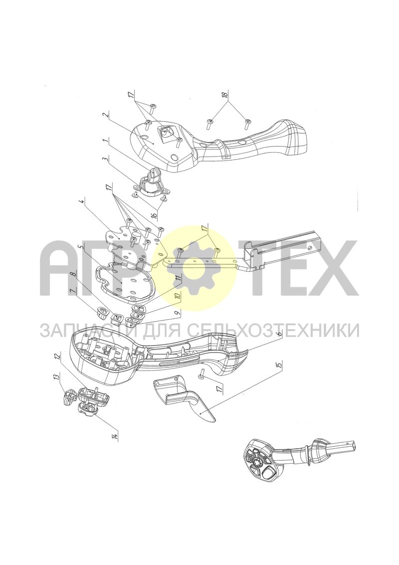 Чертеж Многофункциональная рукоятка управления (Z098)